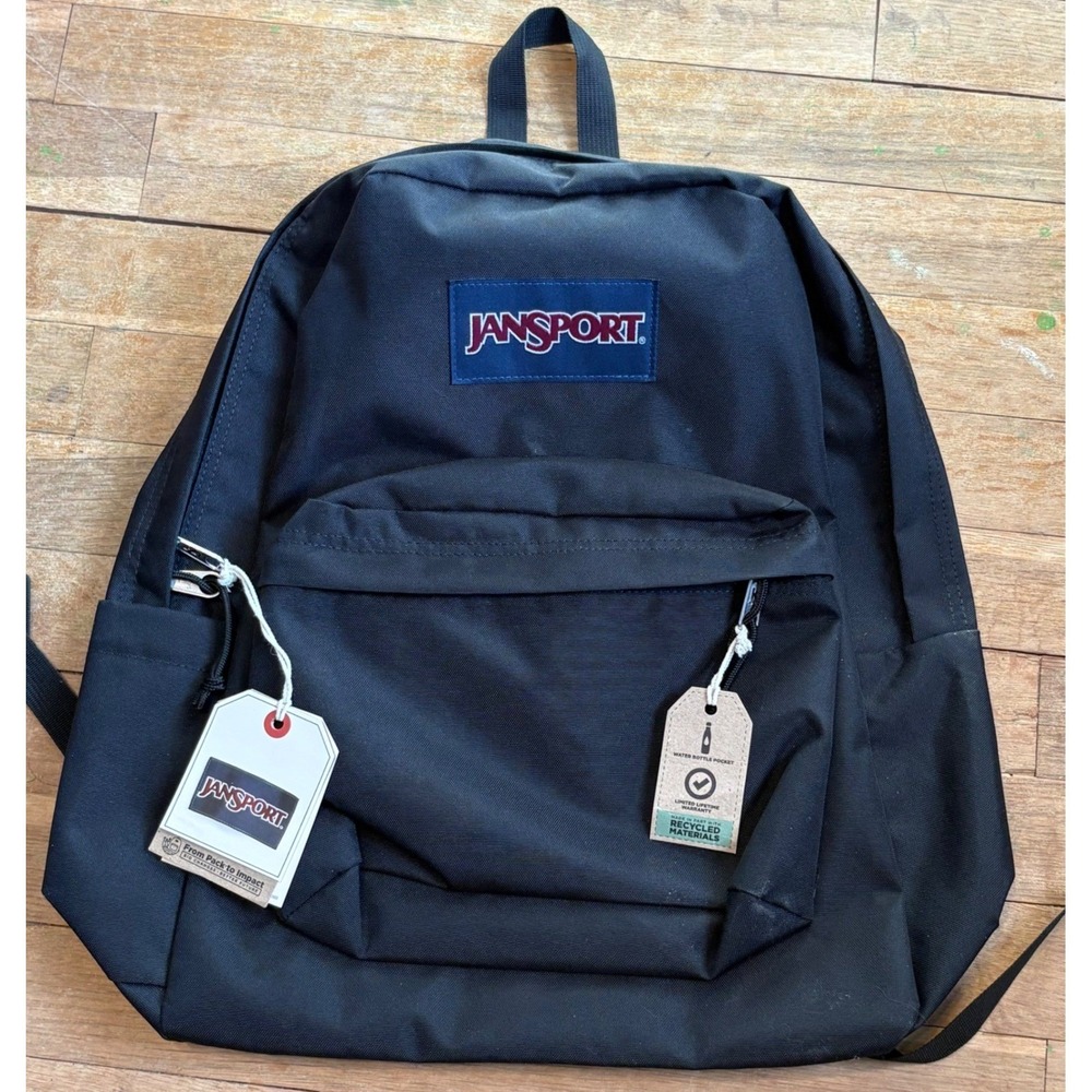 JanSport SuperBreak Backpack Unisex One Size Black Recycled JS0A4QUT008